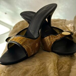 St. John Black and Gold Heels